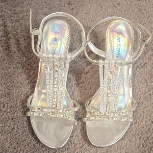 Silver Strappy Sandals
